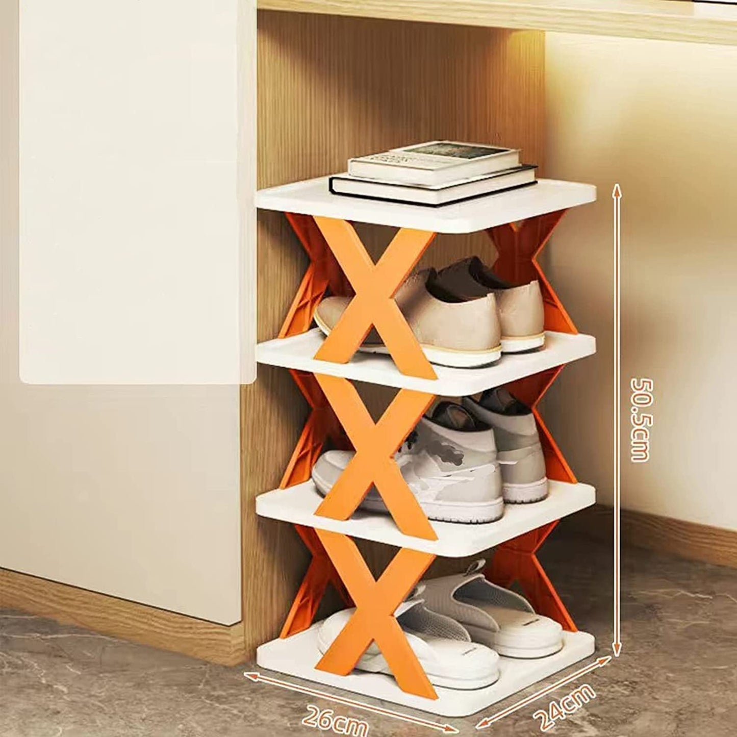 Foldable Multicolor Shoe Rack – Space-Saving & Durable